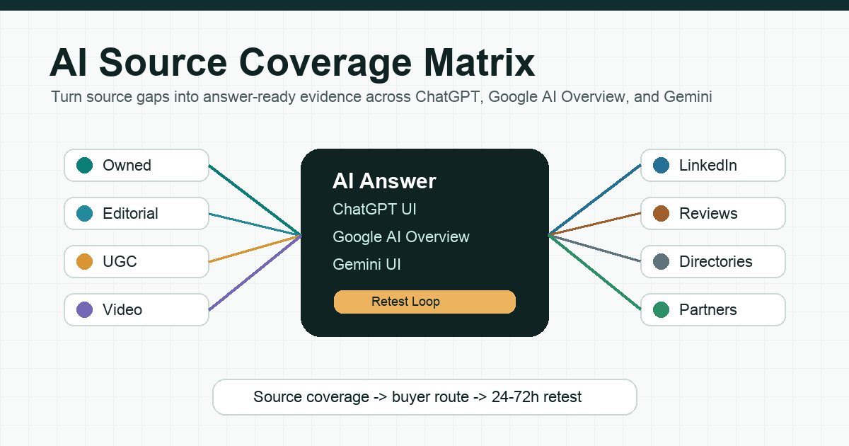 AI Source Coverage Matrix: Build the Evidence Stack Answer Engines Can Use